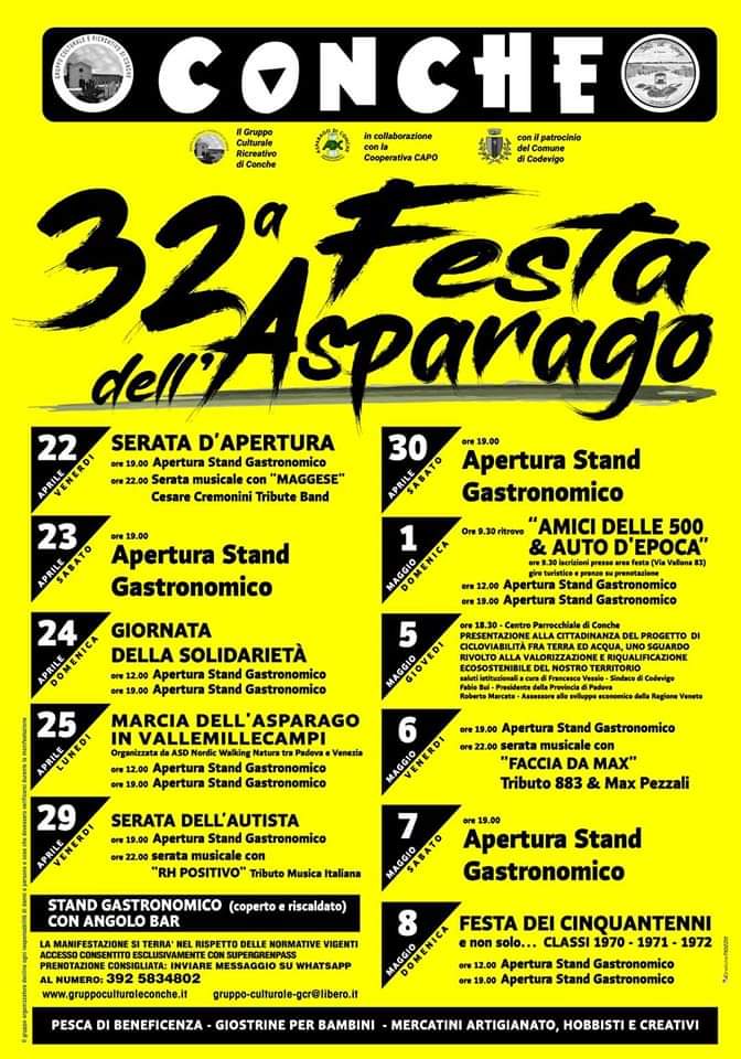 Manifesto 30 Festa dell'asparago 2018 Conche di codevigo